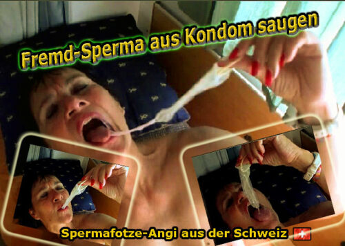 20260305-Nach dem Fick-Fremdsperma aus dem Gummi geleckt in der  Mittagspause...